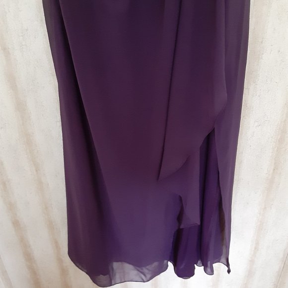 David's Bridal Chainti Plum Dress - Picture 3 of 11